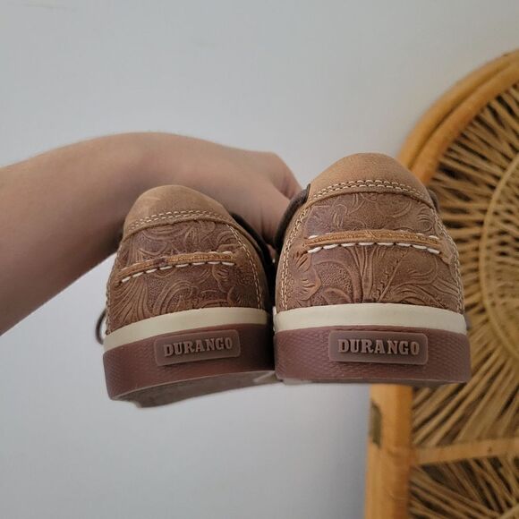 Durango Music City™ Women's Western Emboss Boat Moc - Picture 7 of 11